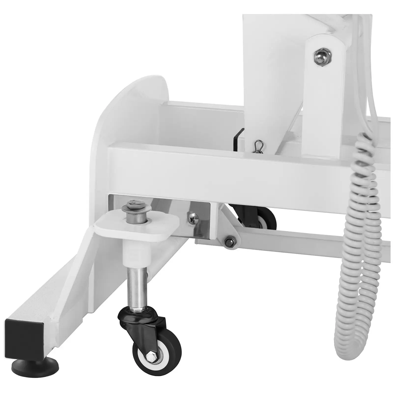 Elektrické masážní lehátko - 3 motory - 300 W - 185 x 67 x 62–84 cm - 200 kg - bílé/béžové (Maximální výška: 84 cm)