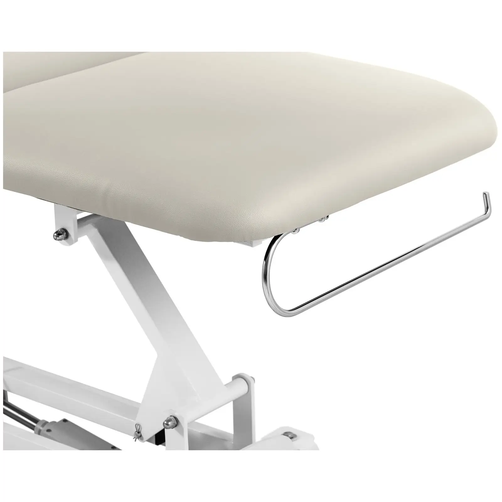 Elektrické masážní lehátko - 3 motory - 300 W - 185 x 67 x 62–84 cm - 200 kg - bílé/béžové (Maximální zatížení: 200 kg)