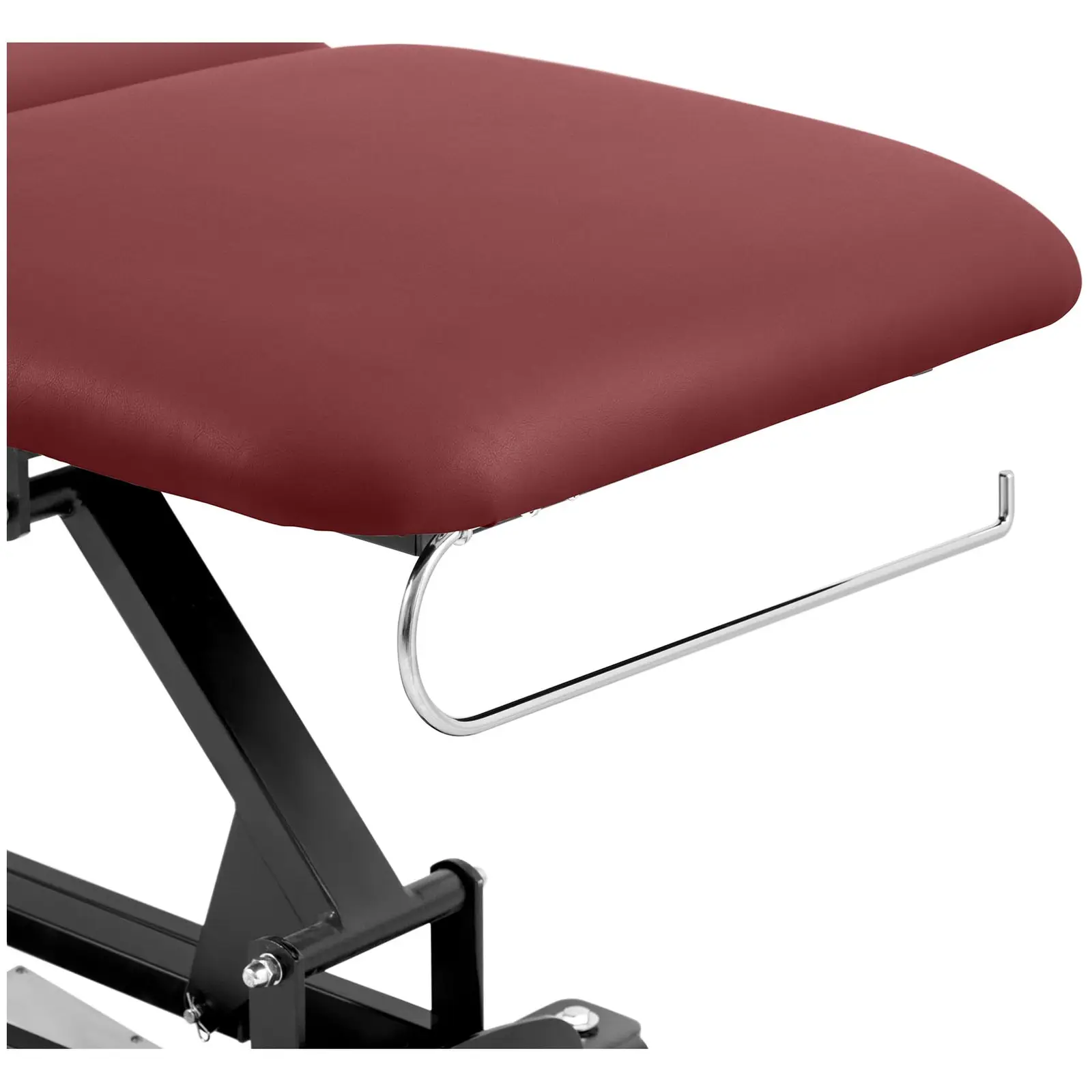 Elektrické masážní lehátko - 3 motory - 300 W - 185 x 67 x 62–84 cm - 200 kg - černá/bordeaux (Maximální zatížení: 200 kg)