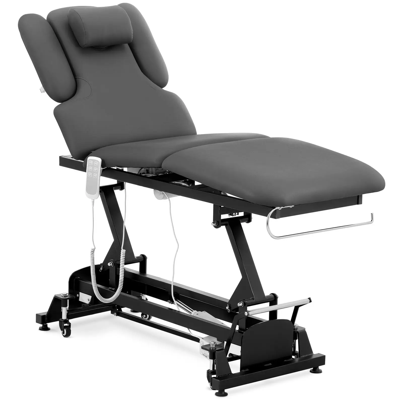 Massagebriks - elektrisk - 3 motorer - 300 W - 185 x 67 x 62 - 84 cm - 200 kg - sort og grå