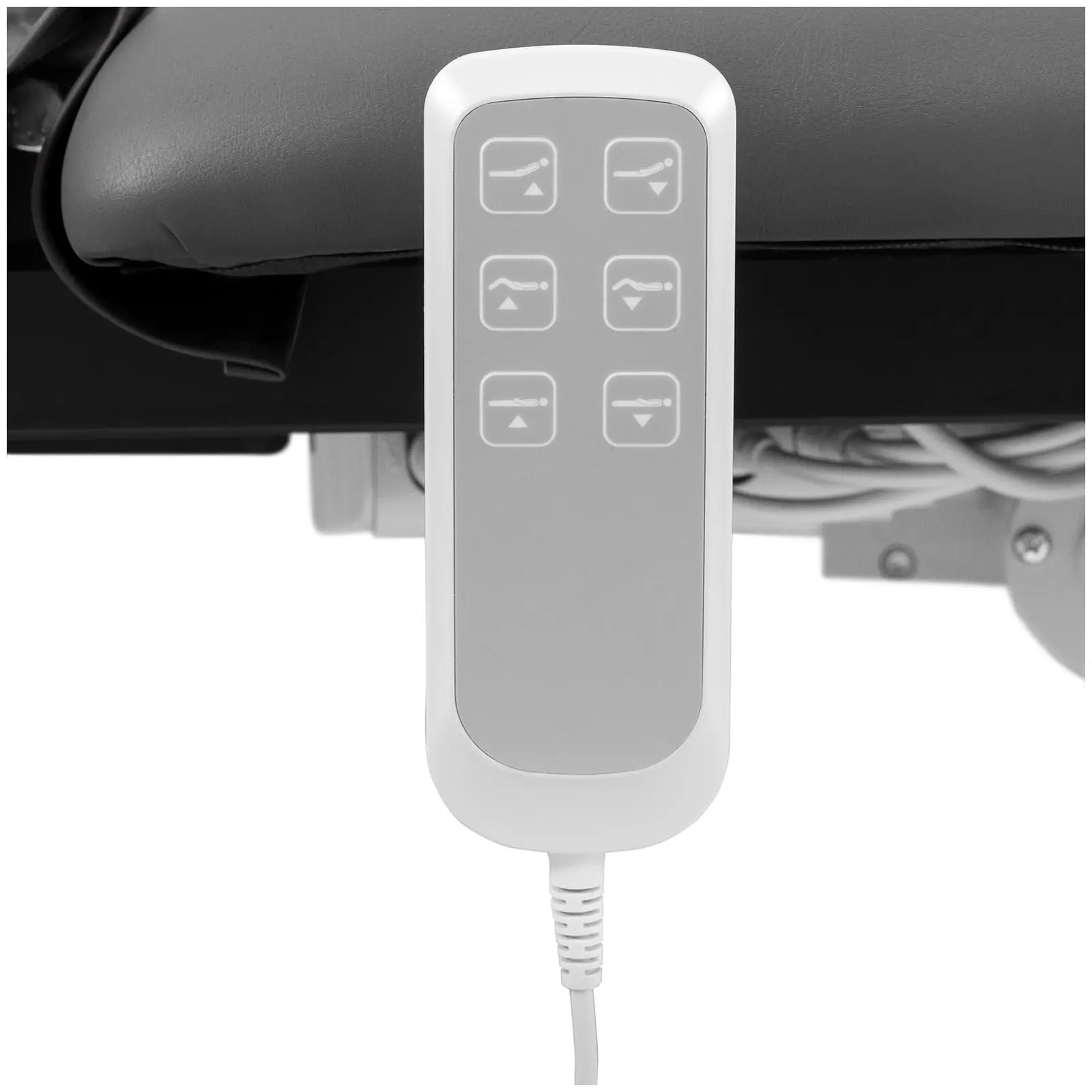 Elektrické masážní lehátko - 3 motory - 300 W - 185 x 67 x 62–84 cm - 200 kg - černá/šedá (Šířka postele: 67 cm)