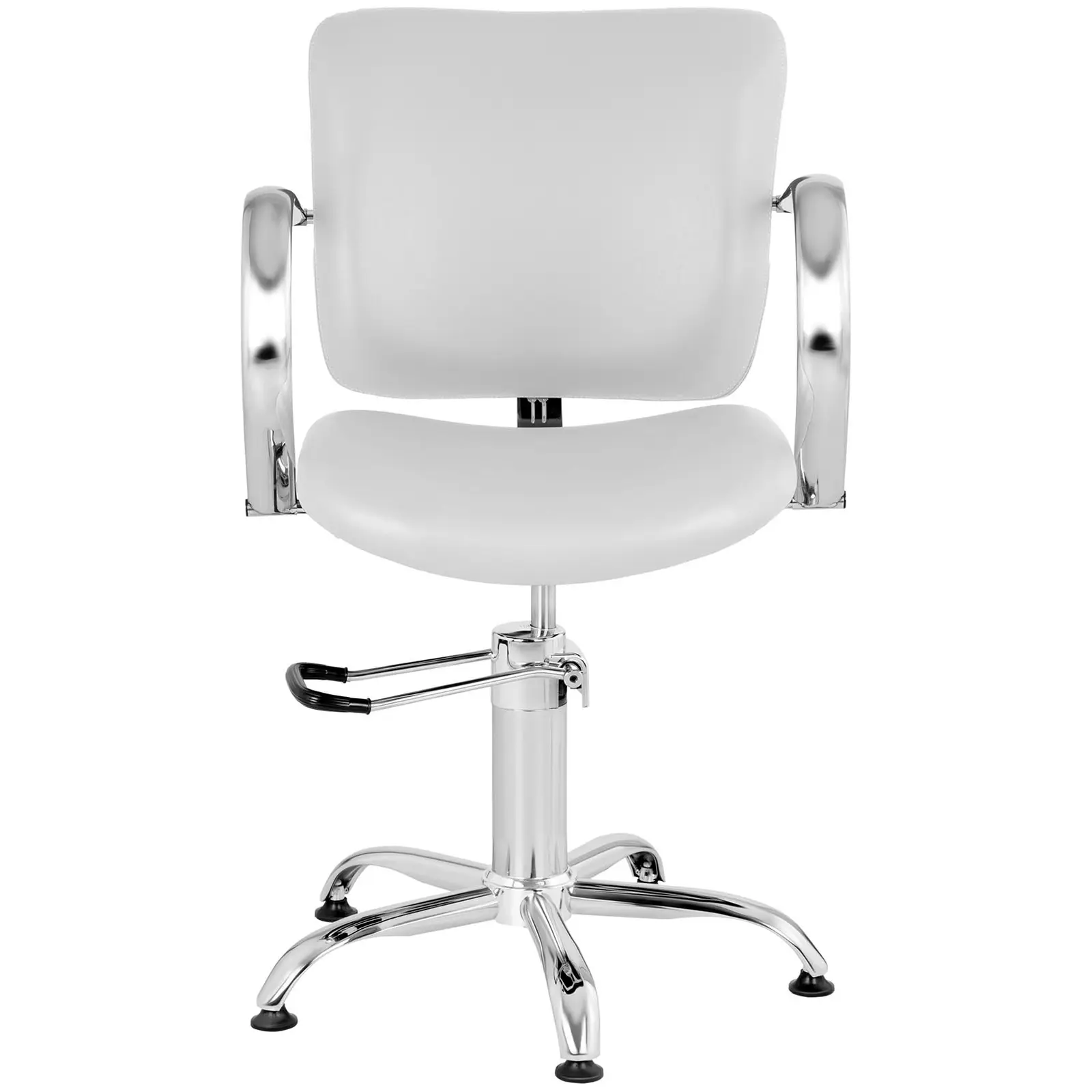 B-zboží Kadeřnické křeslo - 590–720 mm - 150 kg - bílé (Židle otočná o 360°: Ne)
