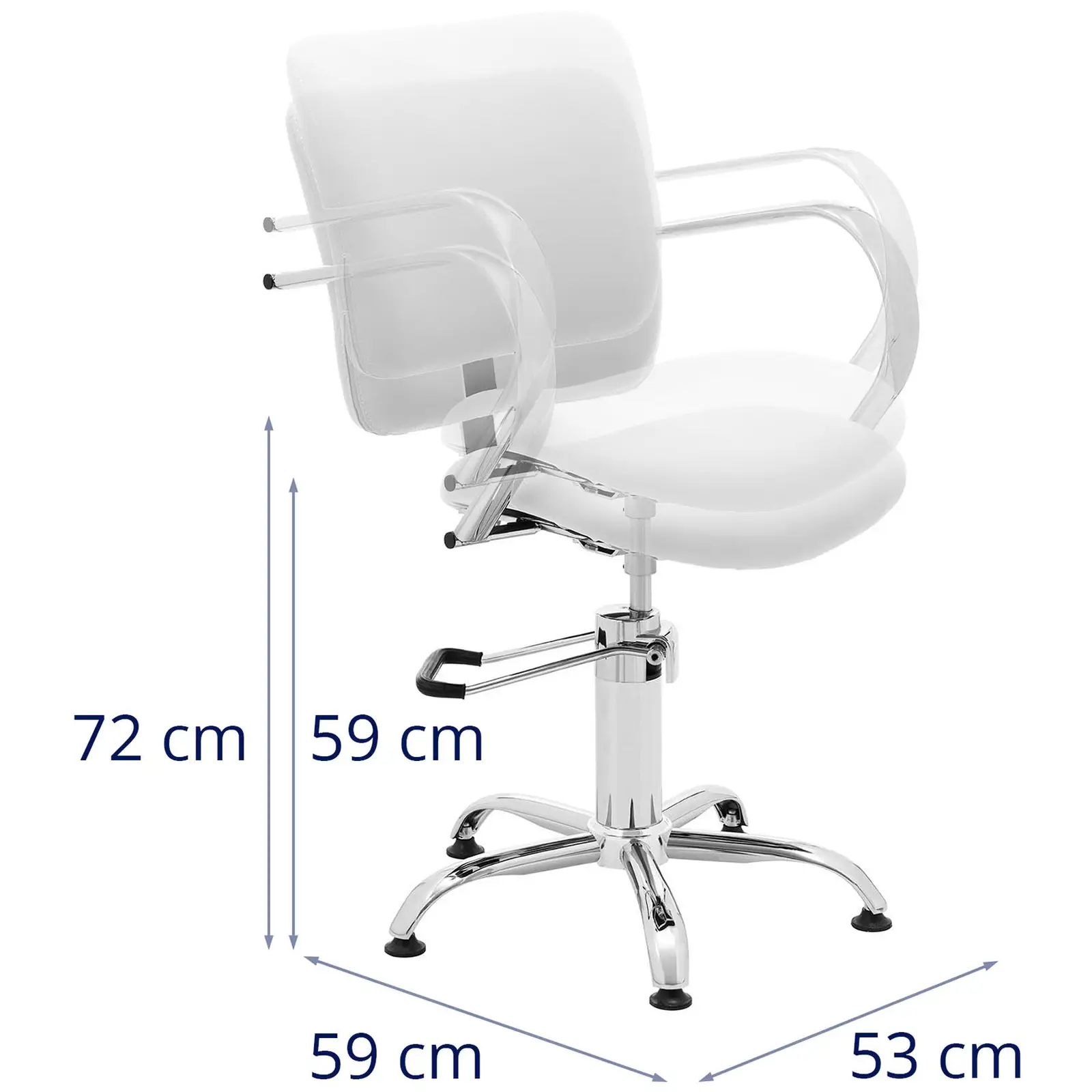 Produtos recondicionados Cadeira de salão - 590 - 720 mm - 150 kg - Branco