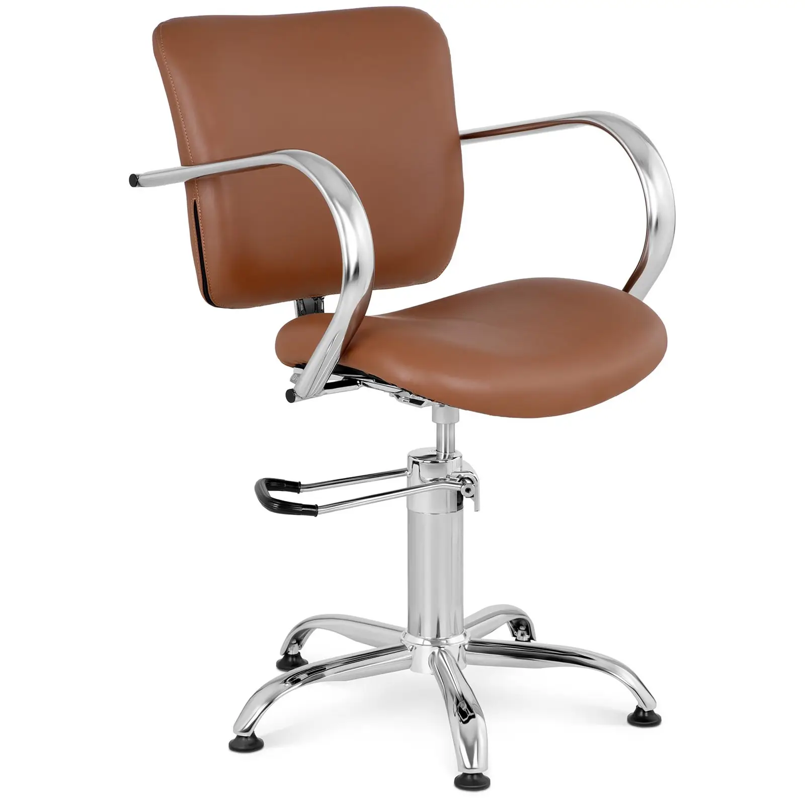 Fotel fryzjerski - 590-720 mm - 150 kg - brązowy