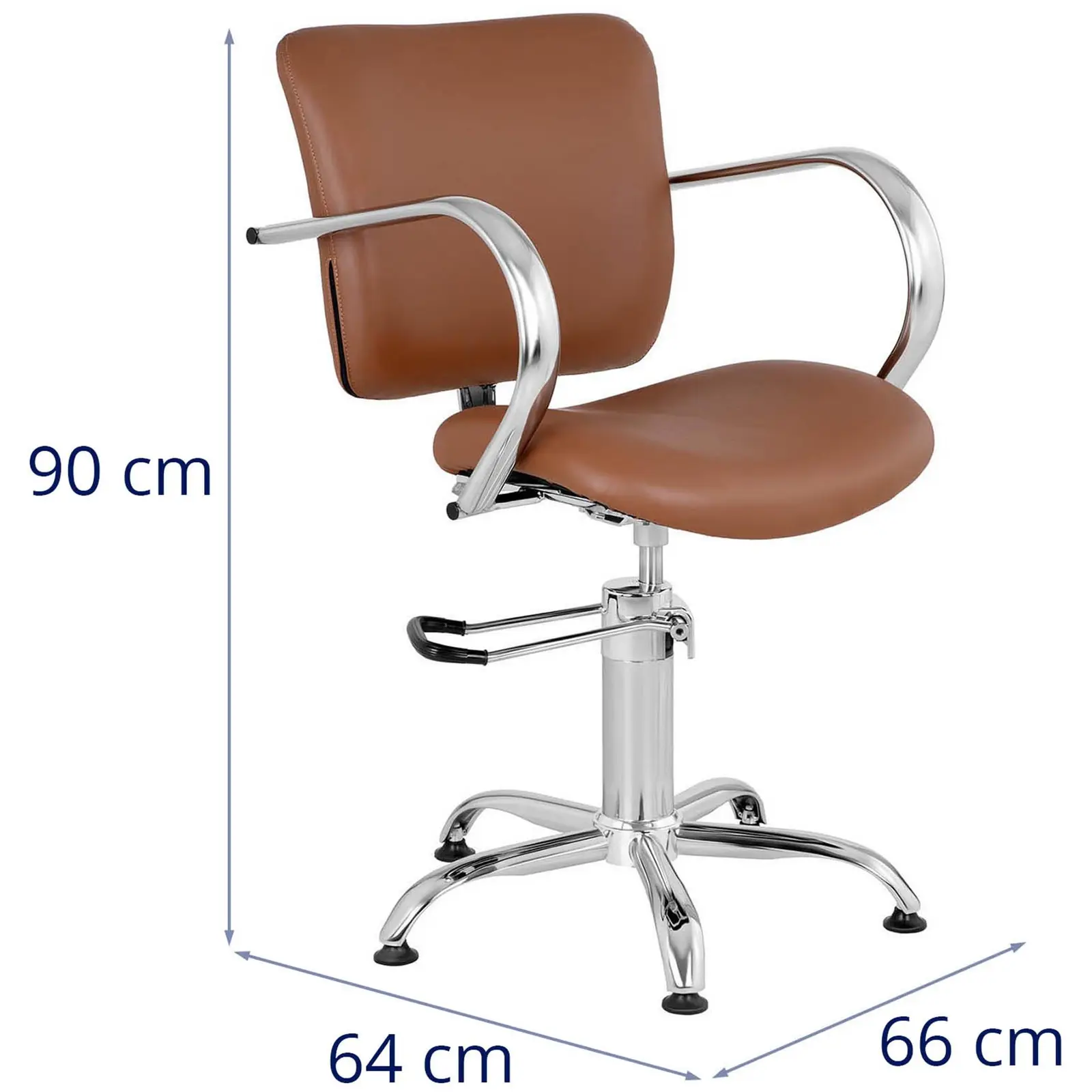 Cadeira de salão - 590 - 720 mm - 150 kg - Marrom