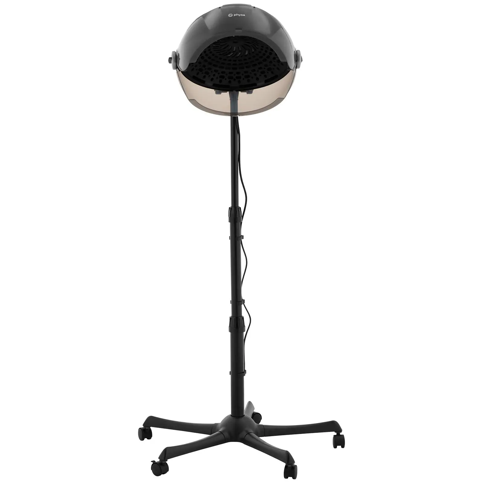 Sušící helma - se stojanem - 1 650 W - černá - 66 °C (Počet koleček: 5 Pc)