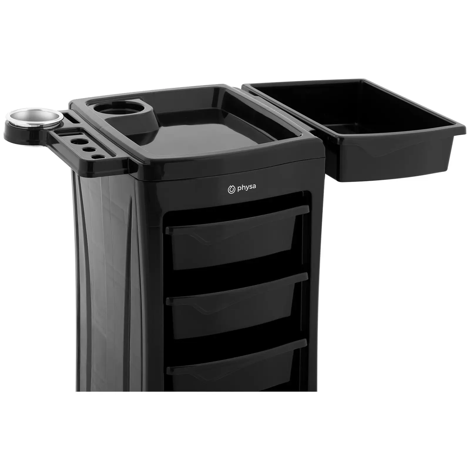Kadeřnický vozík - 10 kg - 5 zásuvek - držák na fén - odkládací plocha 485 x 380 mm (Počet koleček: 4 Pc)