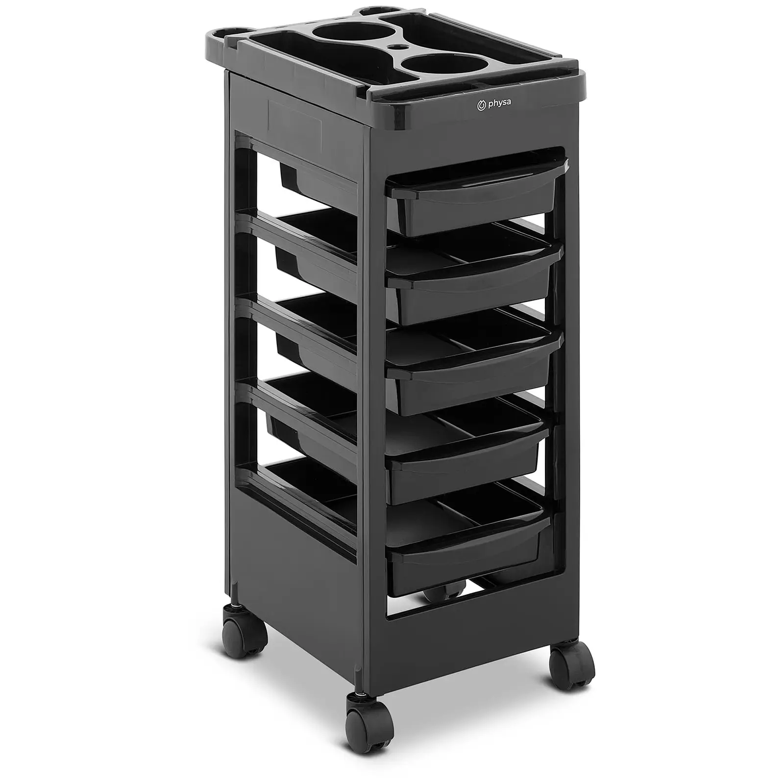Fodrászkocsi - 10 kg - 5 fiók - 495 x 315 mm-es polc - Kép a termékről