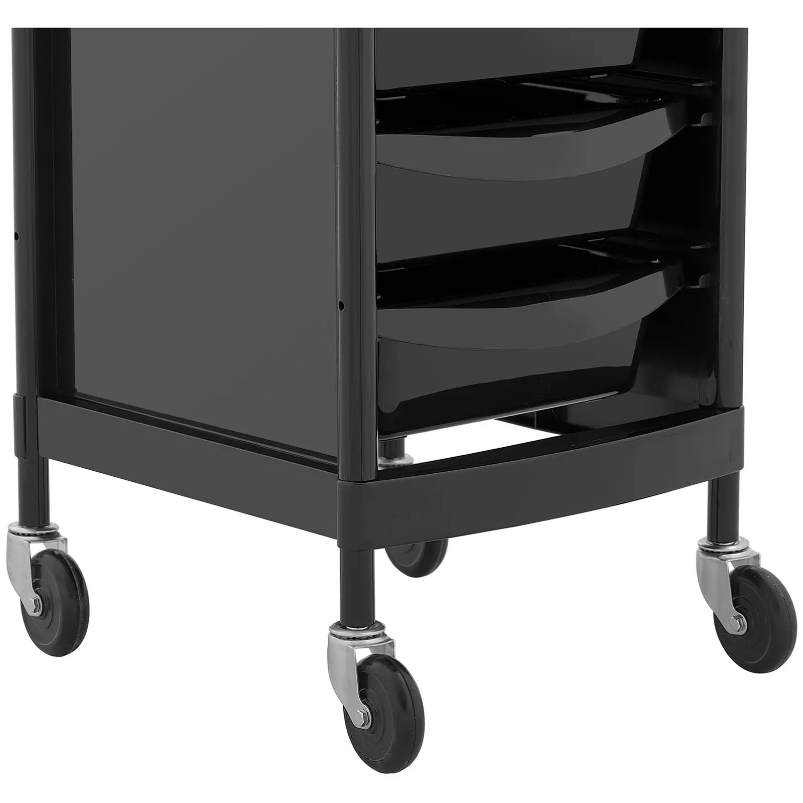 Brugt Frisør-rullebord - 10 kg - 6 skuffer - udklappelige bordplader - holder til hårtørrer - 420 x 390 mm hylde