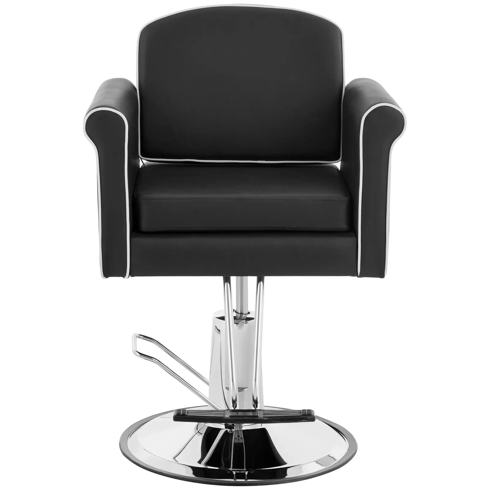 Fauteuil de coiffeur avec repose-pieds - 520 - 630 mm - 150 kg - Noir