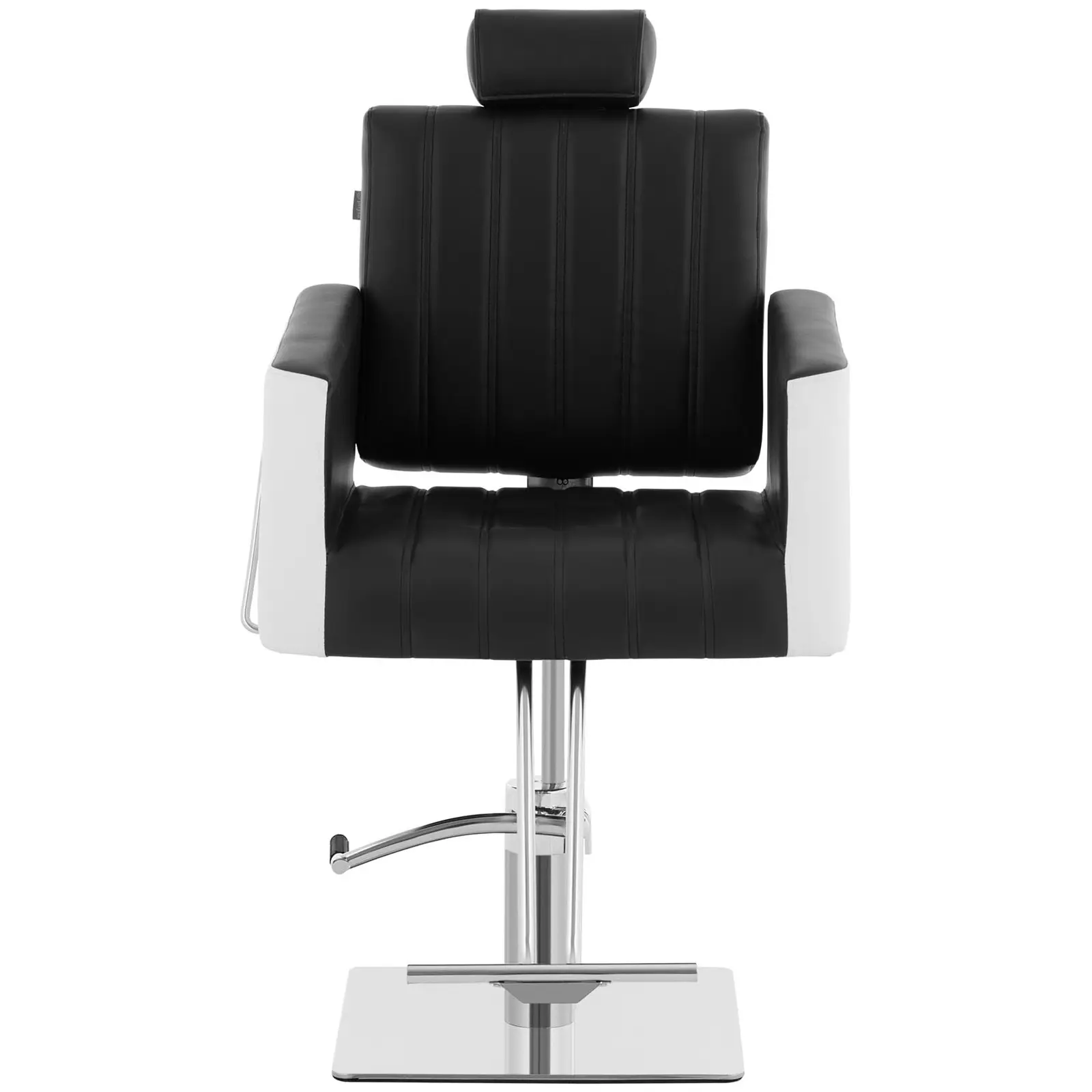 Sillón de peluquería con reposapiés - 470 x 630 mm - 150 kg - Negro, Blanco