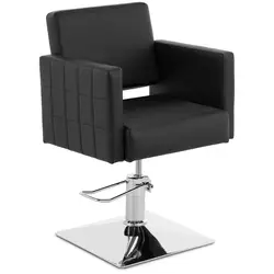 Salon Chair with foot rest - 450 x 550 mm - 150 kg - Black