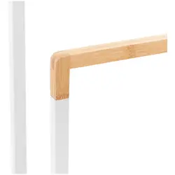 Håndklestativ - 2 stenger - Bambus/Hvit