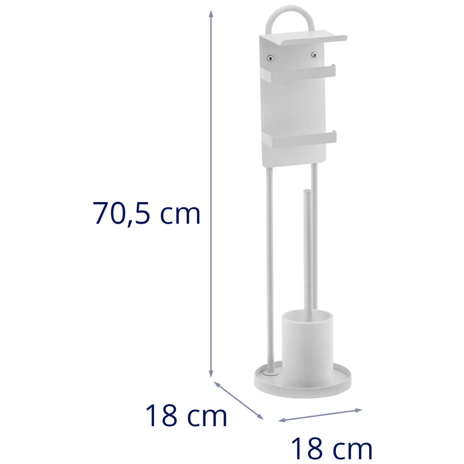 Dispenser carta igienica da terra - 2 rotoli - Con spazzolone