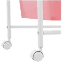 Carrinho de estética - 6 gavetas - rosa-branco