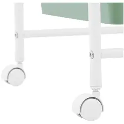 Rullebord med skuffer - 5 skuffer - grøn og flødefarvet