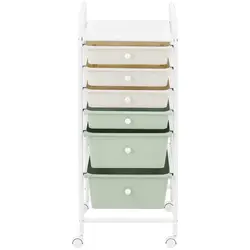 Trillebord for salong - 6 skuffer - beige/grønn