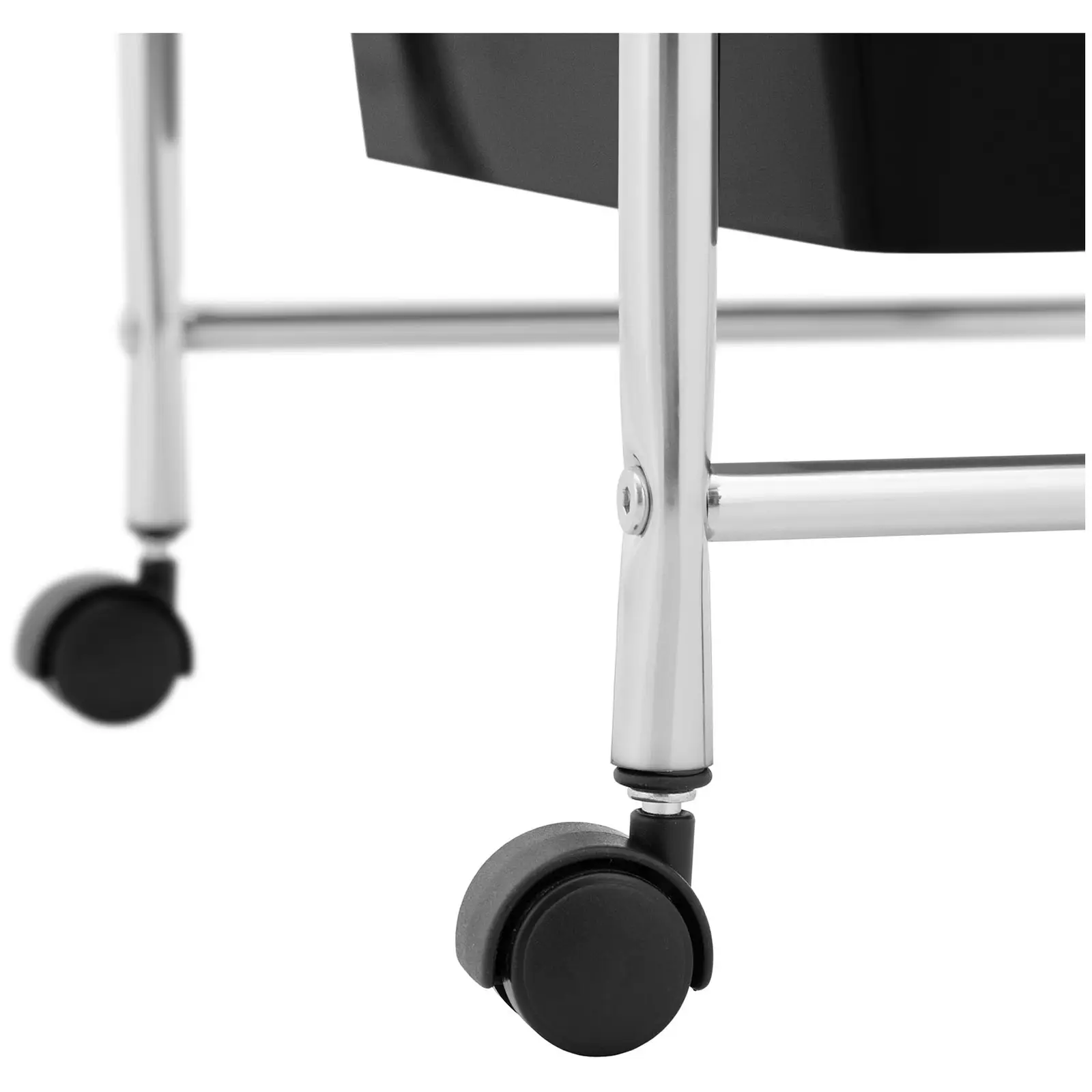 Rullebord med skuffer - 4 skuffer - sort og grå