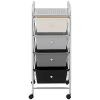Salon Trolley - 4 drawers - black/grey