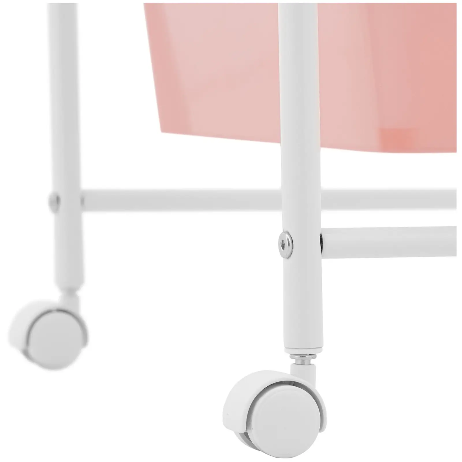 Rullebord med skuffer - 4 skuffer - rosa og hvid