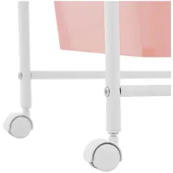 Salonski voziček - 4 predali - roza/bela