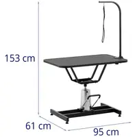 Šunų kirpimo stalas - 905 x 605 mm - reguliuojamas aukštis nuo 70 iki 84 cm - 60 kg - 1 kilpa