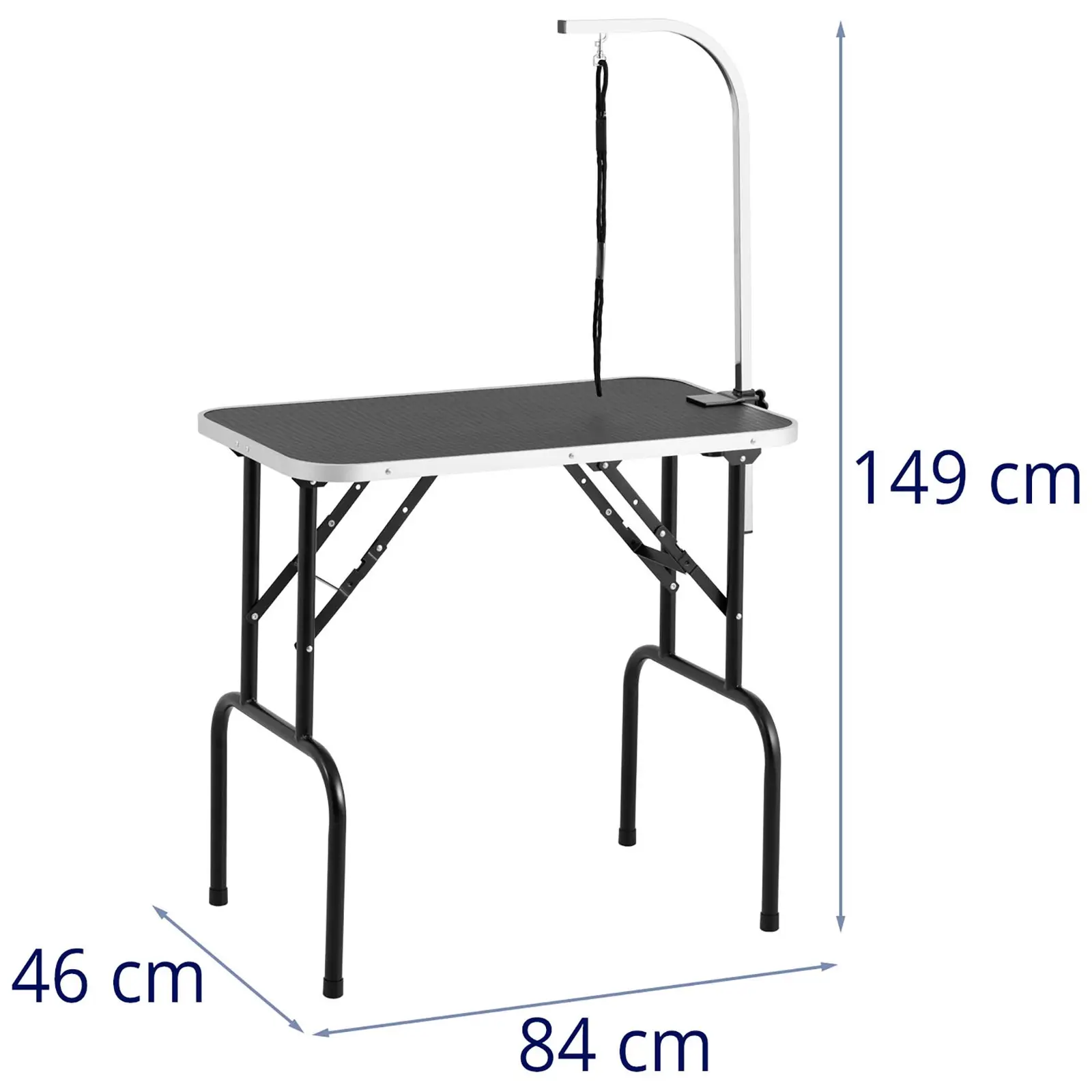 Table de toilettage - 805 x 460 mm - 60 kg - 1 sangle potence