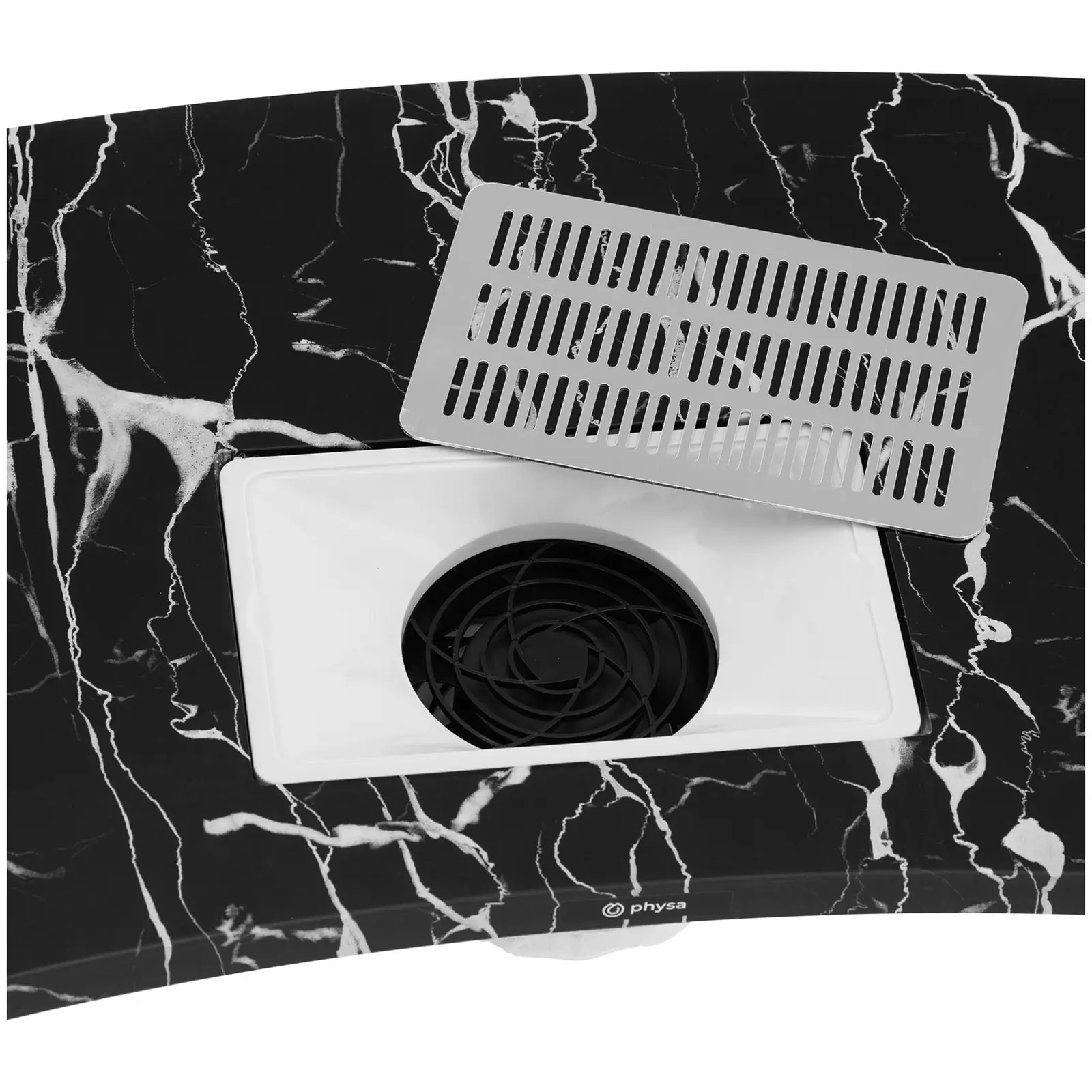 Mesa de manicure dobrável - preto - 4 - rodas - absorvedor