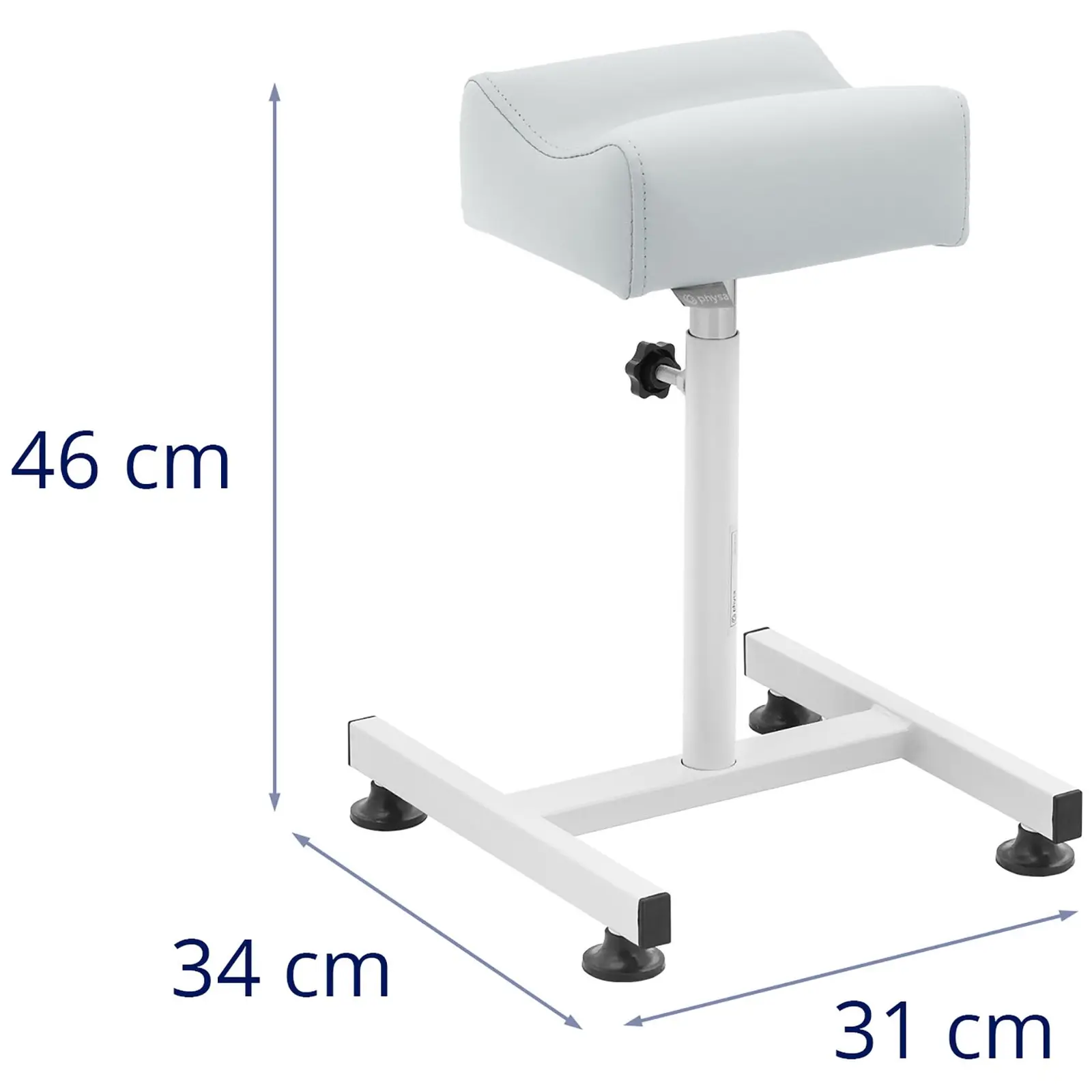 Pedikérská podnožka - 24 x 22 cm - Světle šedá (Materiál: Plast PU)