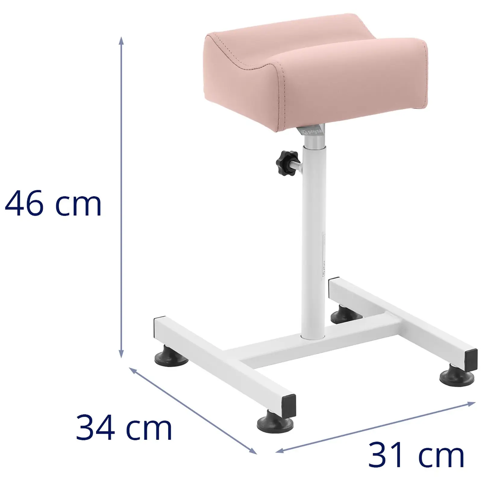 Pedikérská podnožka - 24 x 22 cm - Pudrově růžová (Materiál: Plast PU)