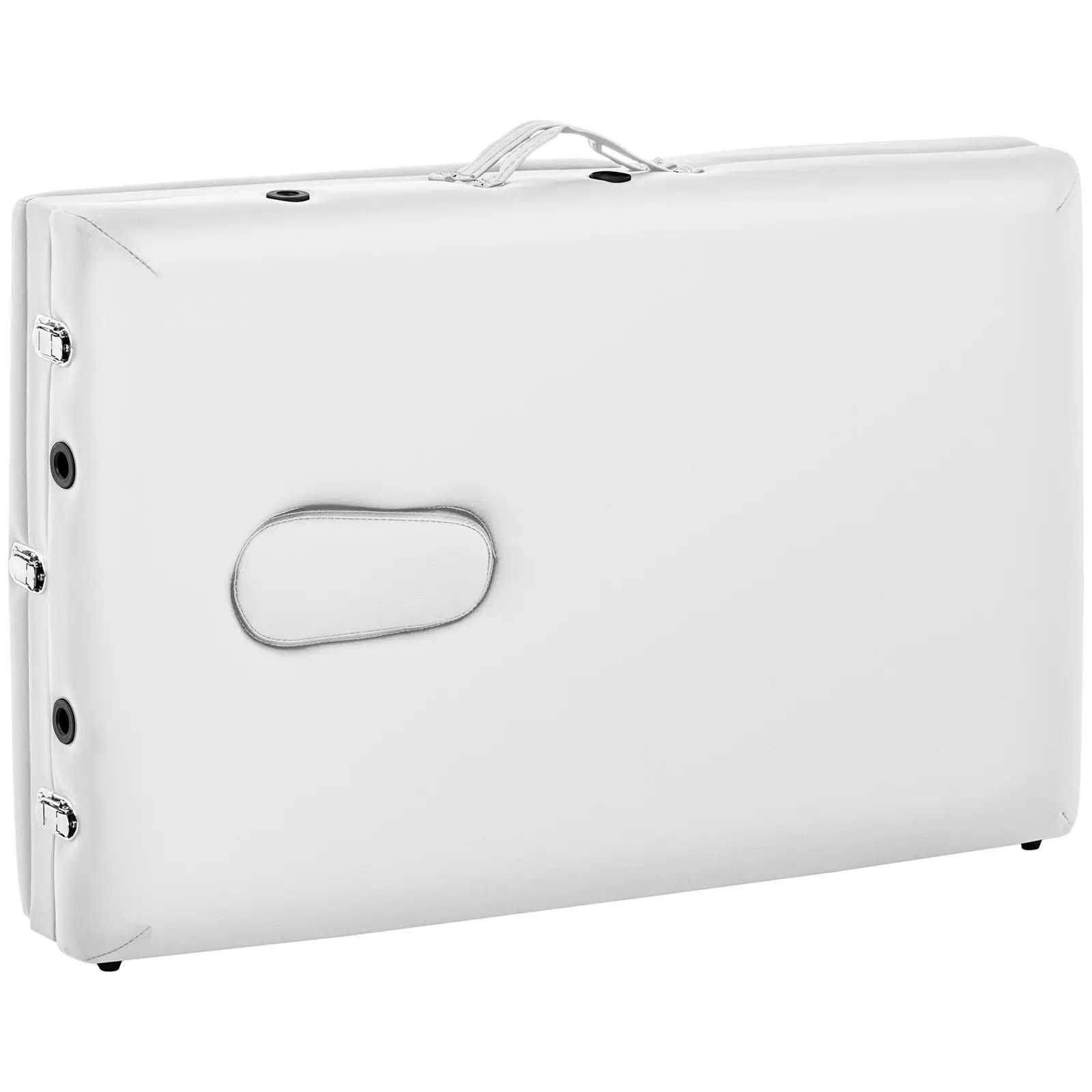 Skládací masážní lehátko - 3 zóny - 185 x 70 x 62–86 cm - 220 kg - bílé (Délka postele: 185 cm)