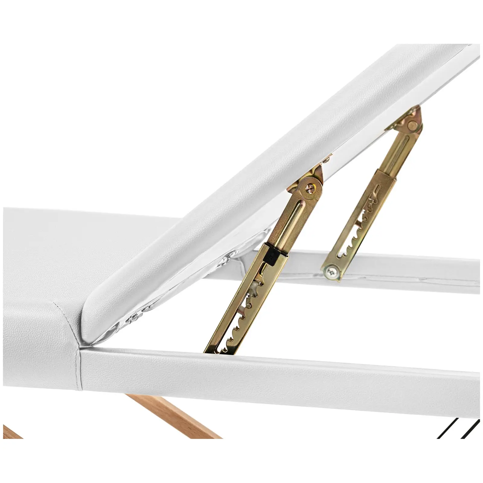 Skládací masážní lehátko - 3 zóny - 185 x 70 x 62–86 cm - 220 kg - bílé (Maximální výška: 86 cm)
