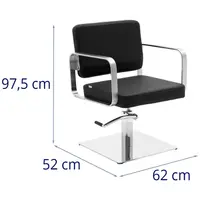 Stylingová stolička Plymouth Čierna - {{height_adjustment_430_temp}} mm - 150 kg - Čierna