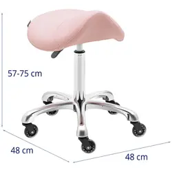 Cadeira de selim - 570-750 mm - 150 kg - cor-de-rosa