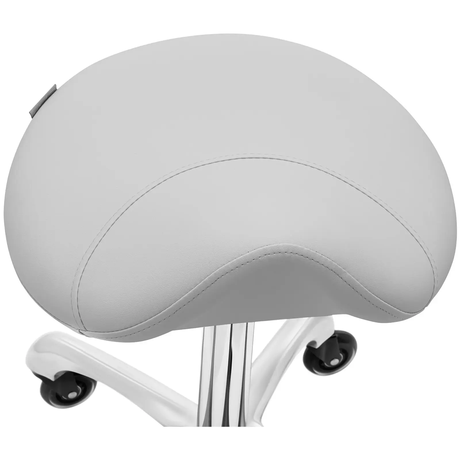 Sgabello A Rotelle Con Ruote Autoserranti – Piede Elefante In Acciaio, Altezza 40 Cm, Portata 150 Kg, Certificato TÜV + GS, Grigio Chiaro
