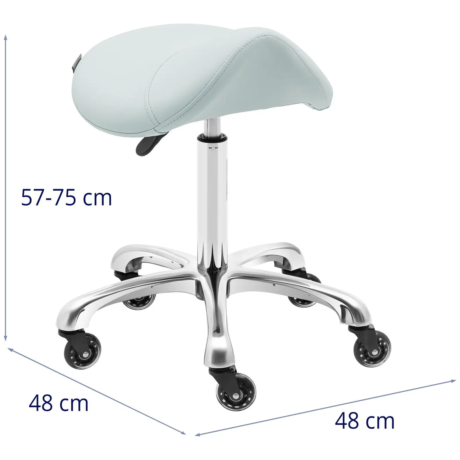 Sedlová židle - 570–750 mm - 150 kg - pistáciová (Minimální výška sezení: 57 cm)