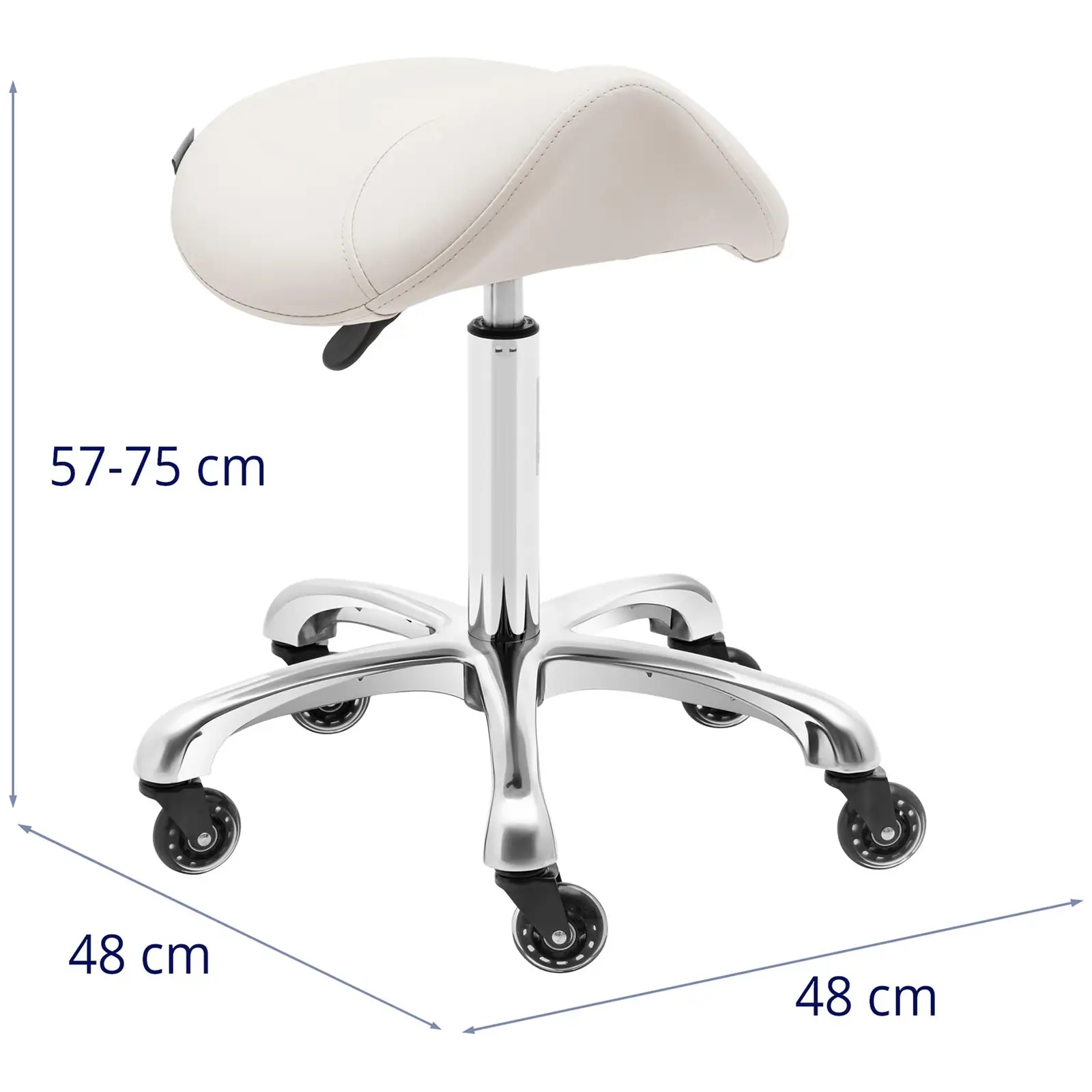 Sedlasti stol - 570 - 750 mm - 150 kg - bež