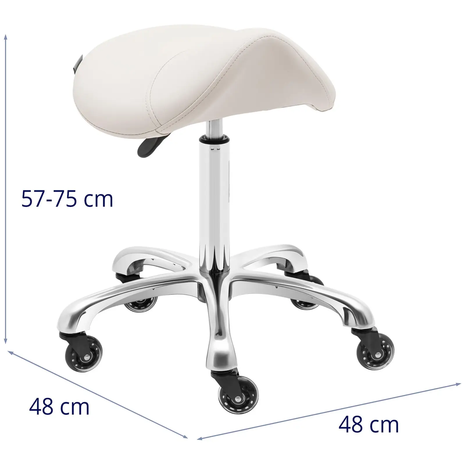 Scaun cu șa - 570 - 750 mm - 150 kg - Beige}