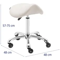 Krzesło siodłowe - 570-750 mm - 150 kg - beżowe
