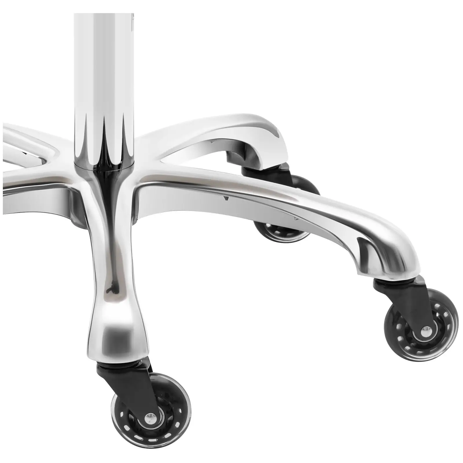 Rollhocker mit Rückenlehne - 540 - 720 mm - Zartrosa (Sitzhöhe max.: 71 cm)