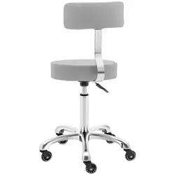 Stool Chair With Backrest - 540 - 720 mm - Light grey