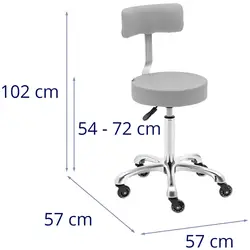 Scaun scaun cu spătar - 540 - 720 mm - Light grey