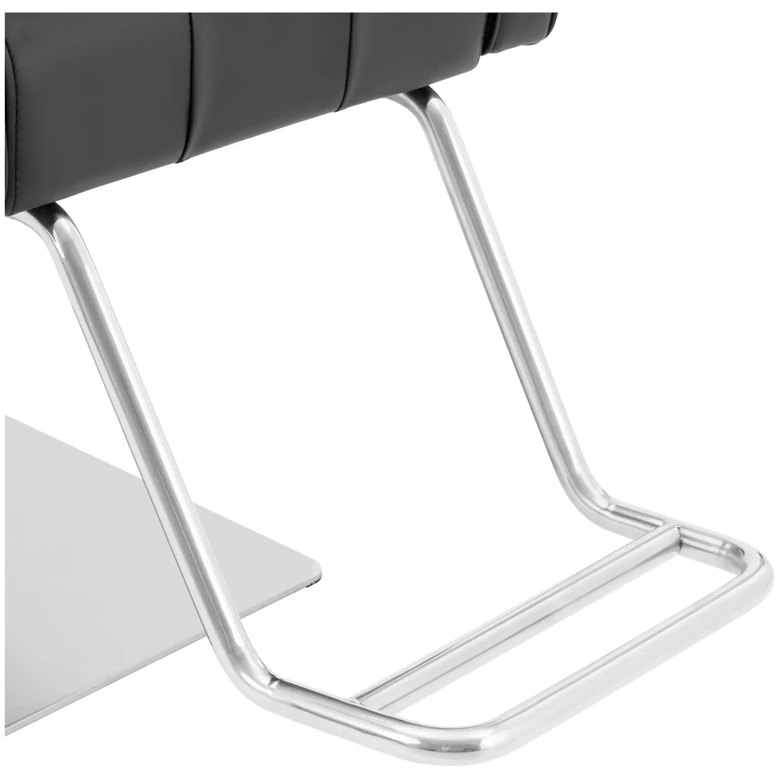 Friseurstuhl mit Fußstütze - 560 - 710 mm - 200 kg - Schwarz, Silbern (Ladung max.: 200 kg)