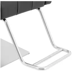 Fotel fryzjerski z podnóżkiem - 920 - 1070 mm - 200 kg - czarny, srebrny