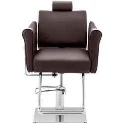 Cadeira de cabeleireiro com apoio para os pés - 1020 - 1170 mm - 200 kg - Marrom, Prata