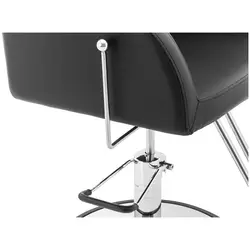 kappersstoel met voetsteun - 920 - 1070 mm - 200 kg - Zwart, Zilver