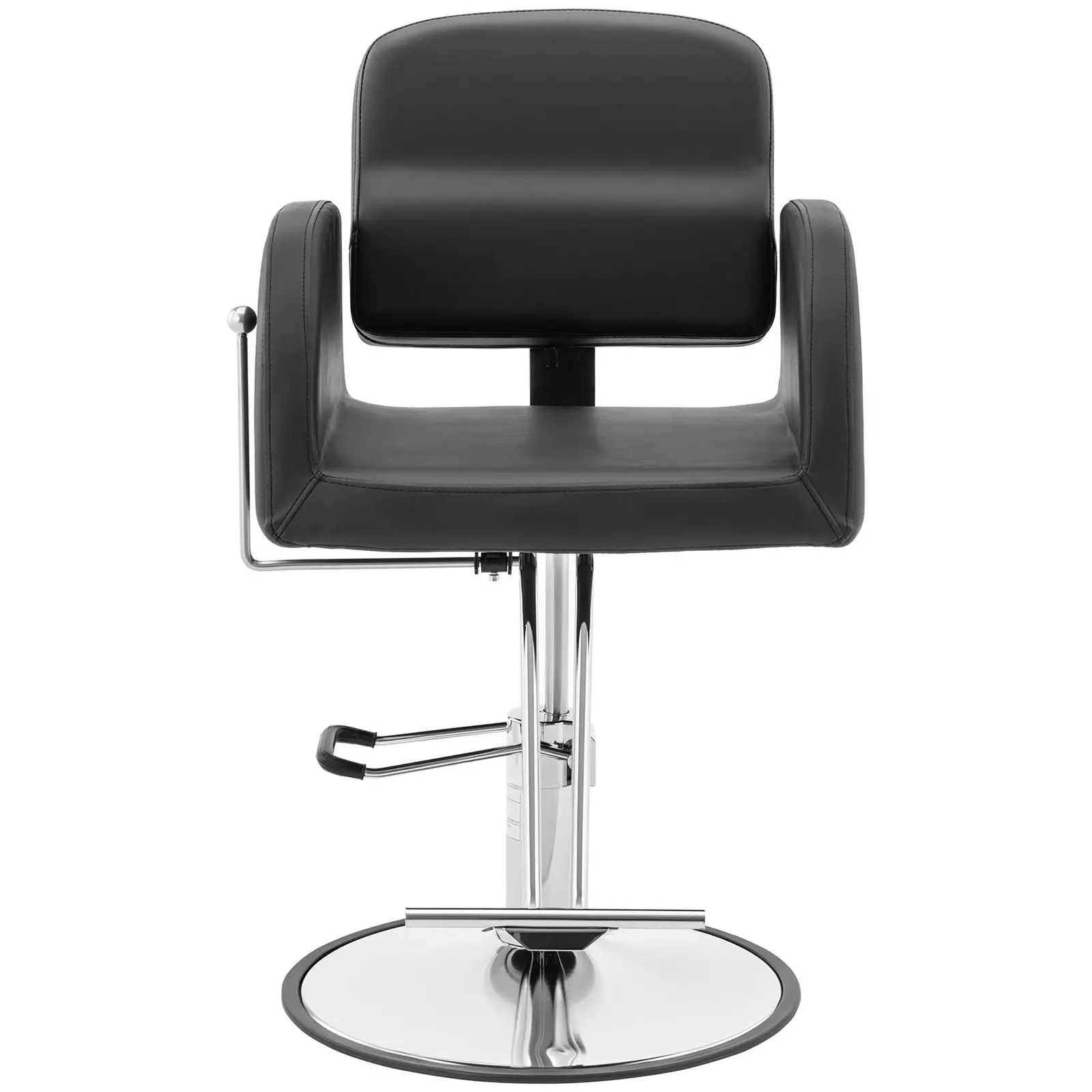 Sillón de peluquería con reposapiés - 920 - 1070 mm - 200 kg - negro/plateado