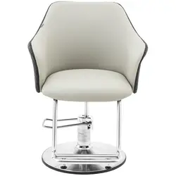 Fotel fryzjerski z podnóżkiem - 890-1040 mm - 200 kg - czarny, jasnoszary, srebrny