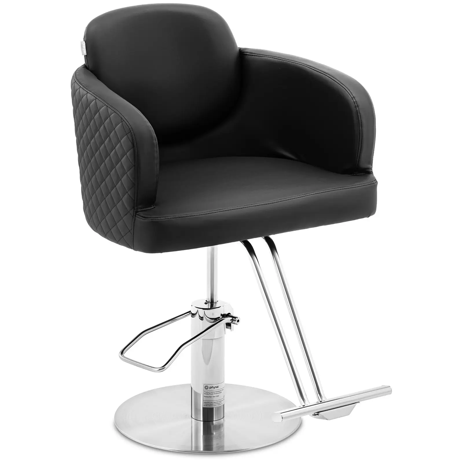 Salon Chair with Footrest - 870 - 1020 mm - 200 kg - Winsford Black