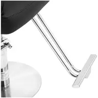 kappersstoel met voetsteun - 870-1020 mm - 200 kg - Zwart, Zilver
